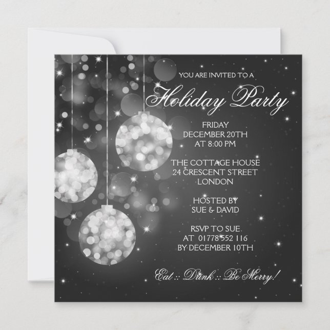 Invitation de fête de Noël (Devant)
