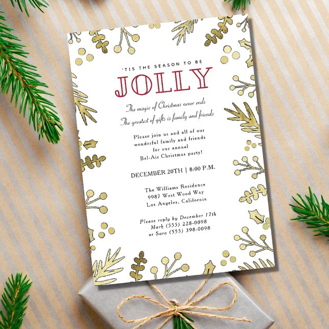 Invitation de fête de Noël (Christmas Holiday Party Invite)