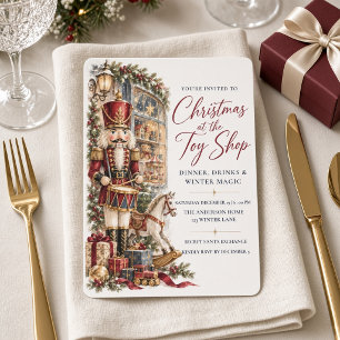 Invitation de fête de Noël à la boutique de jouets
