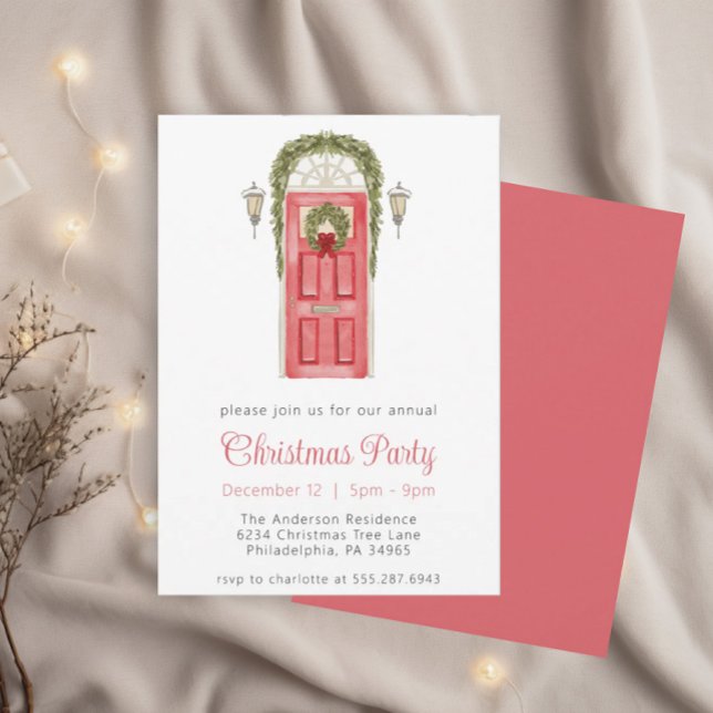 Invitation de fête de Noël à la porte d'entrée à l (Créateur téléchargé)