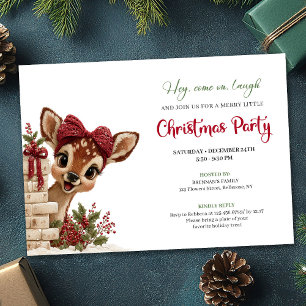 Invitation de fête de Noël adorable avec un bébé c