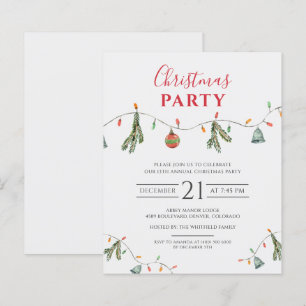Invitation de fête de Noël au bureau à petit budge