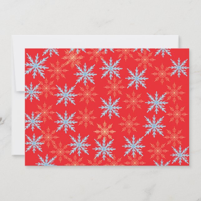 Invitation de fête de Noël au motif de flocon de n (Devant)