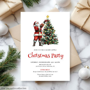 Invitation de fête de Noël au style rustique avec