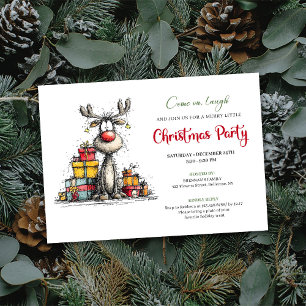 Invitation de fête de Noël classique et fantaisist