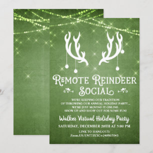 Invitation de fête de Noël de Vacances Virtuelles