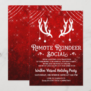 Invitation de fête de Noël de Vacances Virtuelles