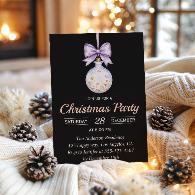 Invitation de fête de Noël élégante (Créateur téléchargé)