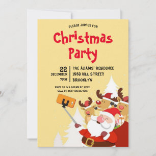 Invitation de fête de Noël en aquarelle