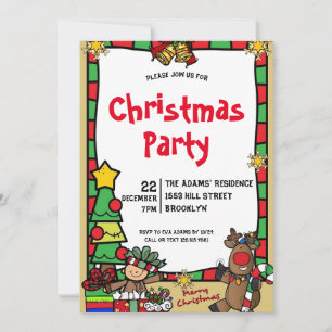 Invitation de fête de Noël en aquarelle