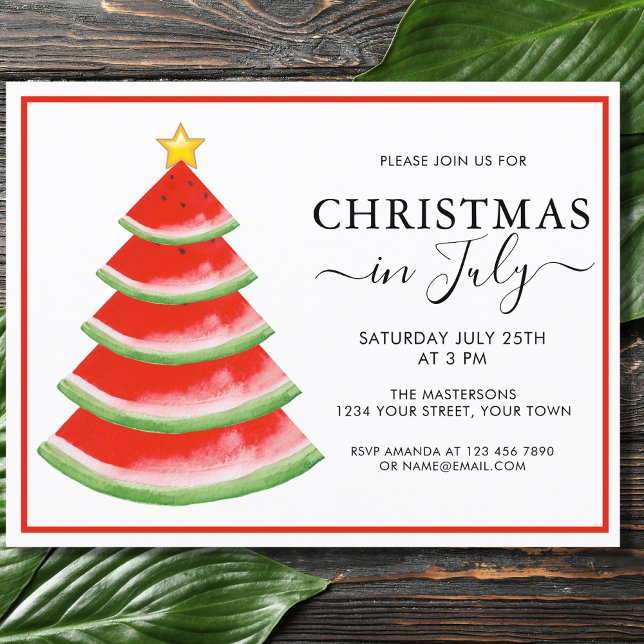 Invitation de fête de Noël en juillet à budget mel (Créateur téléchargé)