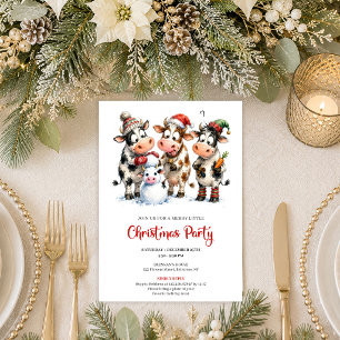 Invitation de fête de Noël festive et charmante de