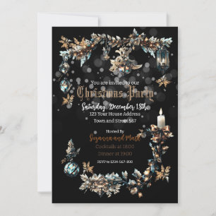 Invitation de fête de Noël gothique personnalisée
