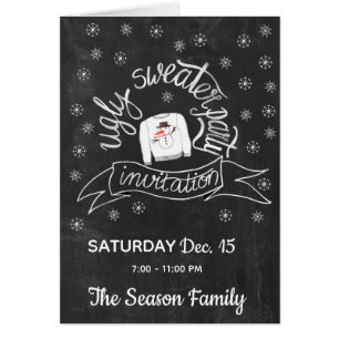 Invitation de fête de Noël moche