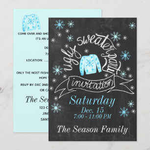 Invitation de fête de Noël moche