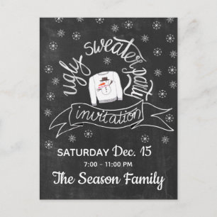 Invitation de fête de Noël moche