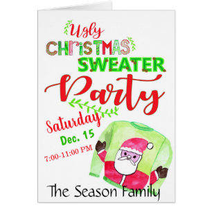 Invitation de fête de Noël moche
