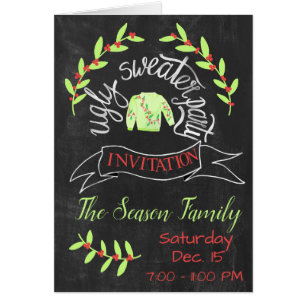 Invitation de fête de Noël moche