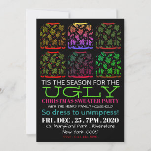 Invitation de fête de Noël moche