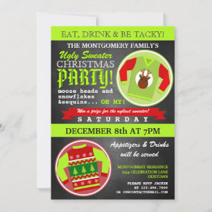 Invitation de fête de Noël moche