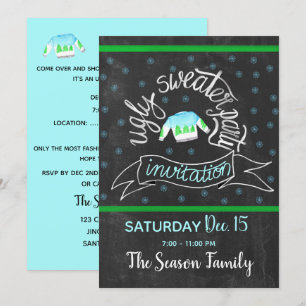 Invitation de fête de Noël moche