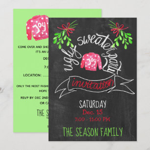 Invitation de fête de Noël moche