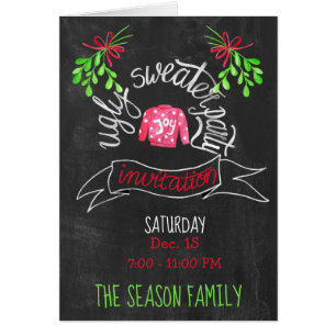 Invitation de fête de Noël moche