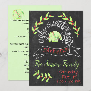 Invitation de fête de Noël moche