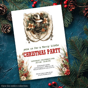 Invitation de fête de Noël occidentale avec cravat