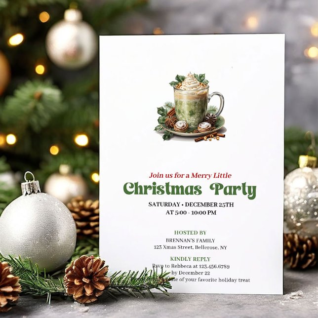 Invitation de fête de Noël rétro radieuse et tardi (Radiant retro Christmas angel party invitation

)