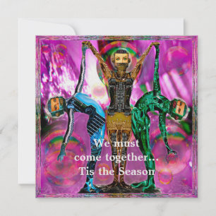 Invitation de fête de Noël robotique