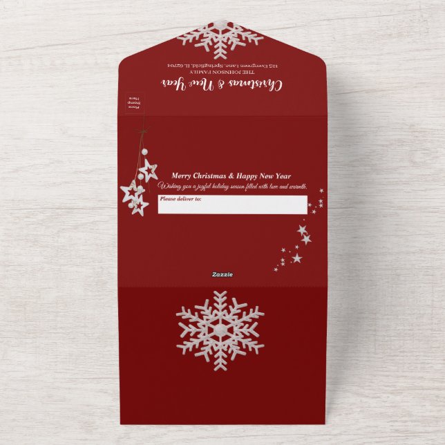 Invitation de fête de Noël_rouge&blanc (Dehors)
