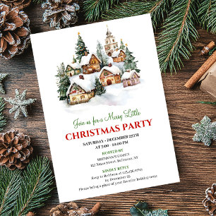 Invitation de fête de Noël scène hivernale fantais