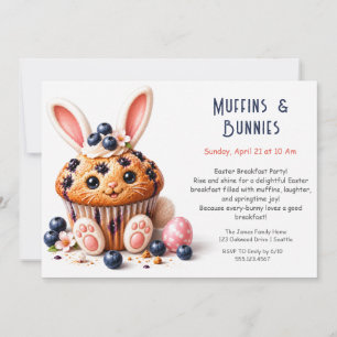 Invitation de fête de Pâques pour petit-déjeuner a