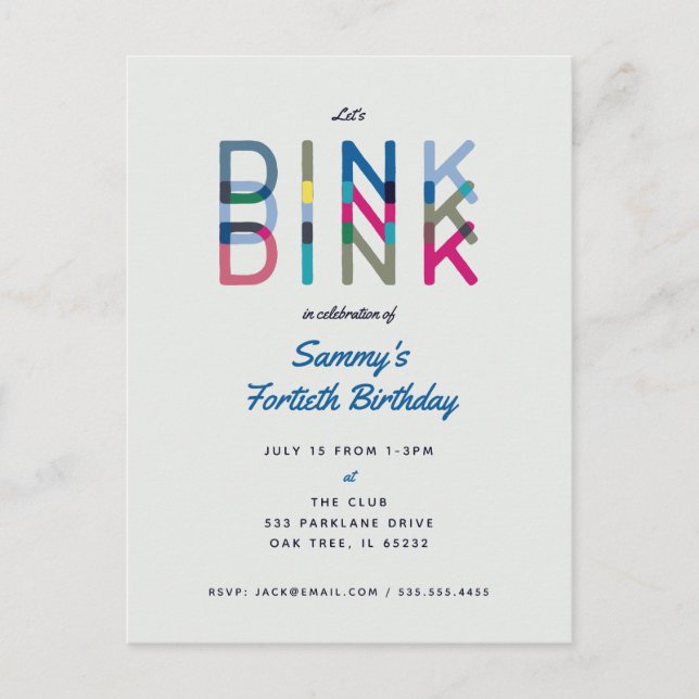 Invitation de fête de Pickleball Sports Lets Dink (Devant)