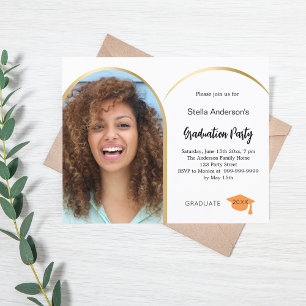 Invitation de fête de remise de diplômes avec arch