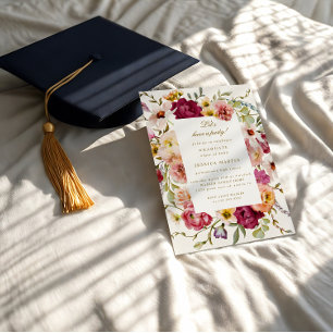 Invitation de fête de remise de diplômes photo flo