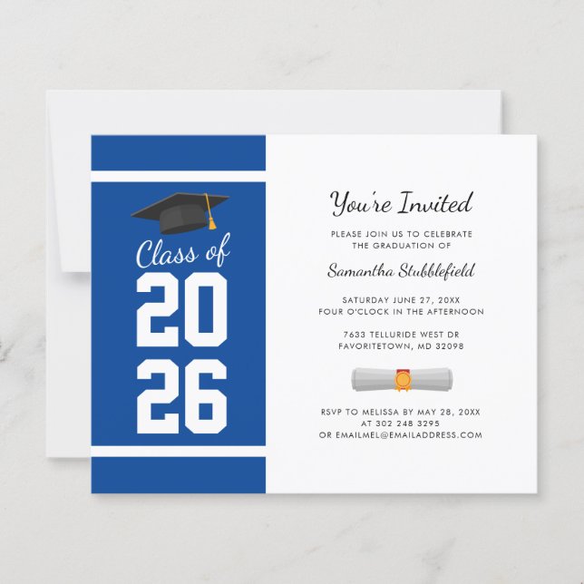 Invitation de fête de remise des diplômes 2026 Ble (Devant)