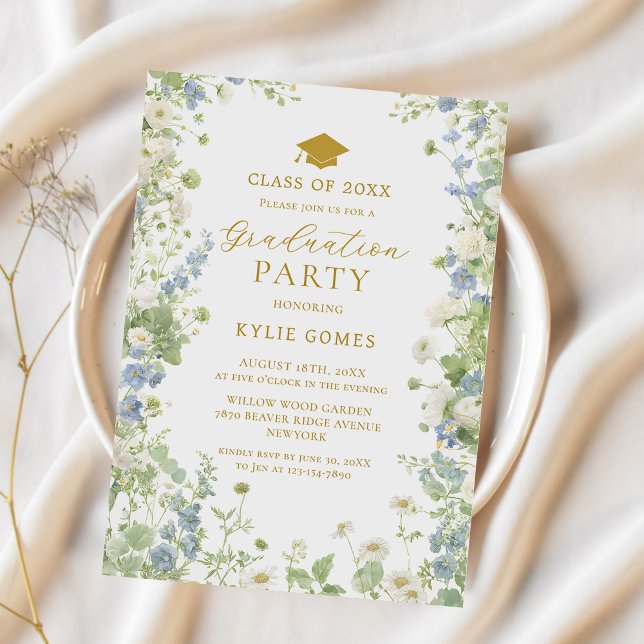Invitation de fête de remise des diplômes au jardi (Créateur téléchargé)