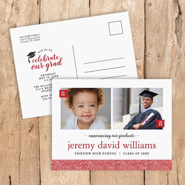 Invitation de fête de remise des diplômes avec pho (Créateur téléchargé)