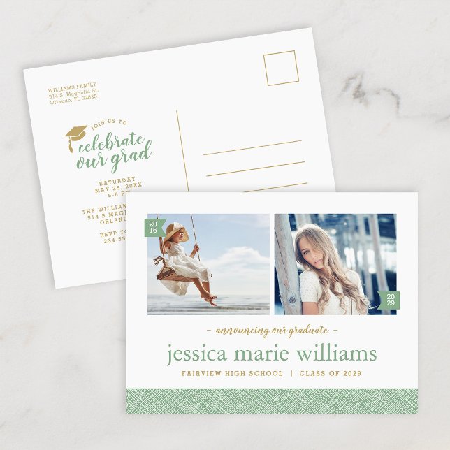 Invitation de fête de remise des diplômes avec pho (Créateur téléchargé)