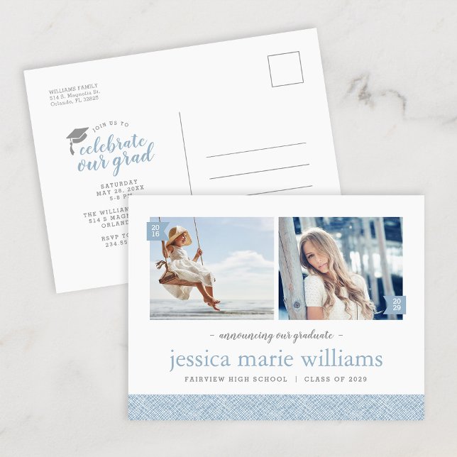 Invitation de fête de remise des diplômes avec pho (Créateur téléchargé)