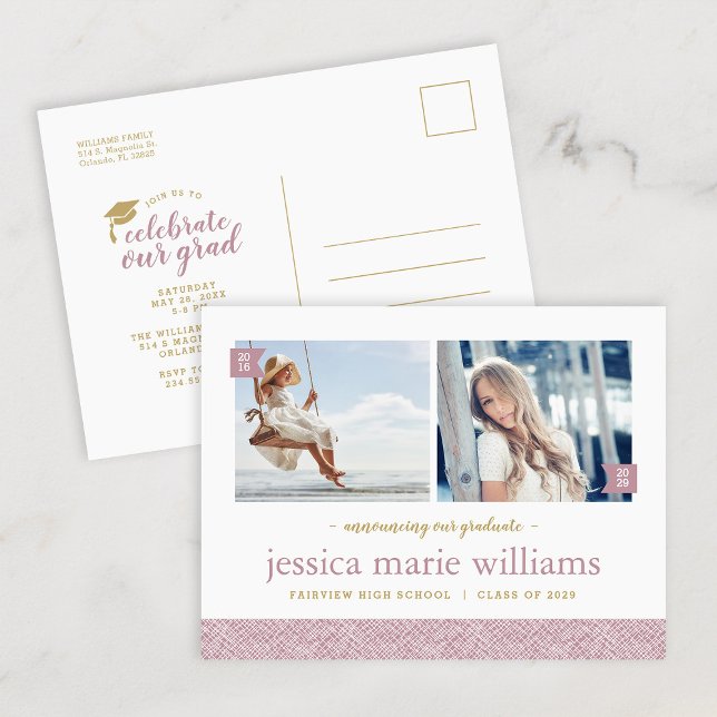 Invitation de fête de remise des diplômes avec pho (Créateur téléchargé)