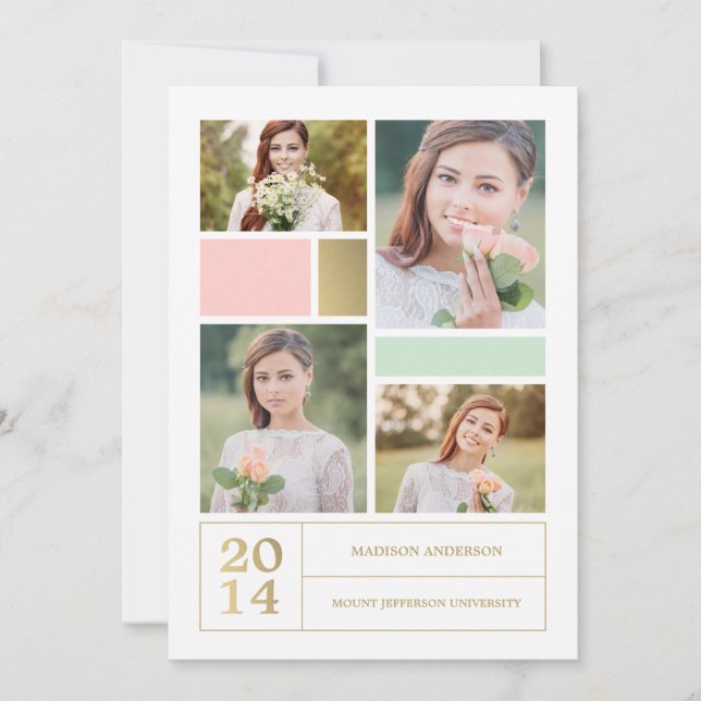 Invitation de fête de remise des diplômes de (Devant)