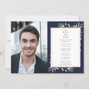 Invitation de fête de remise des diplômes de l'éco