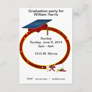 Invitation de fête de remise des diplômes d'enfant