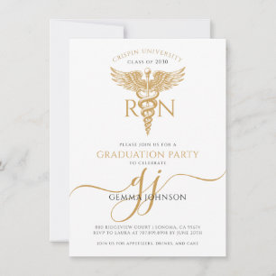 Invitation de fête de remise des diplômes d'infirm