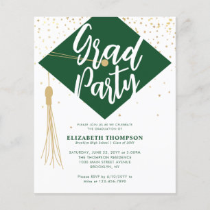 Invitation de fête de remise des diplômes GRAD cas