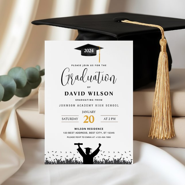 Invitation de fête de remise des diplômes moderne  (Créateur téléchargé)