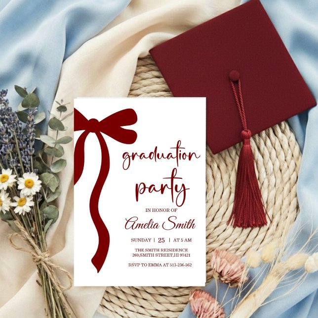 Invitation de fête de remise des diplômes simple a (Créateur téléchargé)